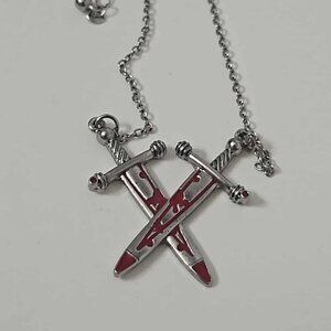 Social Collision Bloody Daggers Necklace